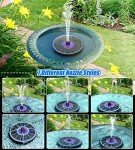 Solar Bird Bath Fountain with 7 Nozzles
