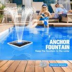 Upgraded Solar Floating Pool Fountain with Lights