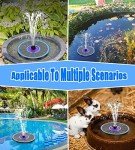 Solar Bird Bath Fountain with 7 Nozzles