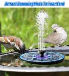 Solar Bird Bath Fountain with 7 Nozzles
