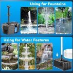 Solar Pond Fountain with Battery Backup Pump
