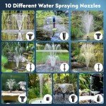 Solar Pond Fountain with Battery Backup Pump