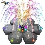 Solar Snowflake Fountain with LED Lights & Nozzles