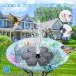 Solar Snowflake Fountain with LED Lights & Nozzles