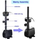 RGB Color Changing Submersible Pond Fountain Pump