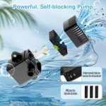 Solar Snowflake Fountain with LED Lights & Nozzles