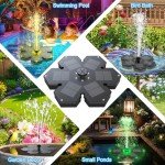 Solar Snowflake Fountain with LED Lights & Nozzles