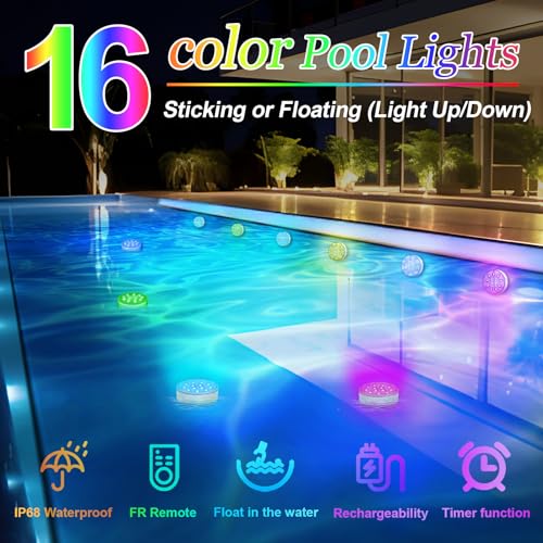LED Submersible Lights 2 Pack for Ponds, Fountains