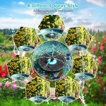 Solar Flower Fountain for Birds and Gardens