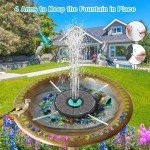 Solar Flower Fountain for Birds and Gardens