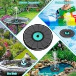 Solar Flower Fountain for Birds and Gardens