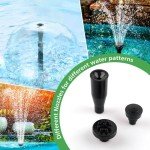 15W Submersible Pond Fountain Pump with LED Lights