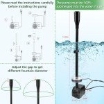 15W Submersible Pond Fountain Pump with LED Lights