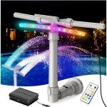 Solar Pool Fountain with 9-Color LED Lights
