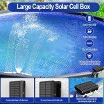 Solar Pool Fountain with 9-Color LED Lights