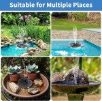 Solar Fountain Pump for Bird Bath with 6 Nozzles