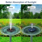 VOROSY Solar Fountain Pump with Nozzles & Rods