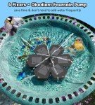 SZMP Solar Bird Bath Fountain with Colorful Lights