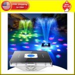 Upgraded Solar Pool Fountain with Light Show