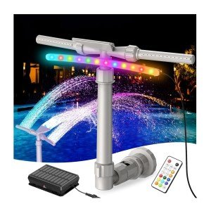 Solar Pool Fountain with LED Lights & Remote