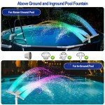 Solar Pool Fountain with LED Lights & Remote