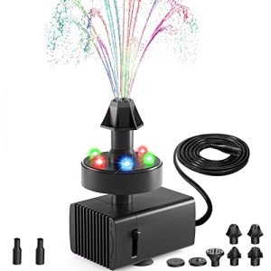 Upgraded 24-Hour Bird Bath Fountain with Light