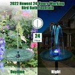 Upgraded 24-Hour Bird Bath Fountain with Light