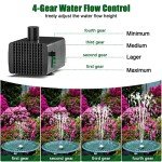 Upgraded 24-Hour Bird Bath Fountain with Light