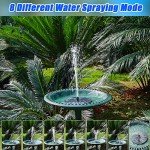 Solar Bird Bath Fountain with Colorful LED Lights