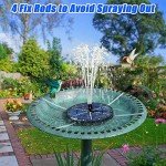 Solar Bird Bath Fountain with Colorful LED Lights