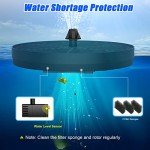 Solar Bird Bath Fountain with Colorful LED Lights