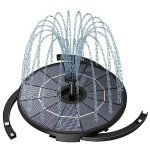 AISITIN DIY Solar Fountain Pump with 6 Nozzles