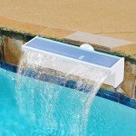 Lighted Acrylic Pond Waterfall Spillway with Remote