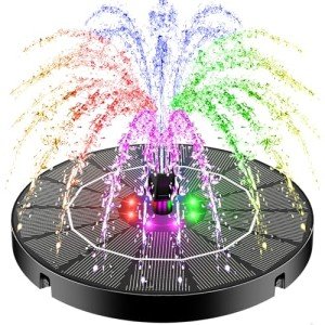 Upgraded Solar Water Fountain with LED Lights