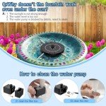 Upgraded Solar Water Fountain with LED Lights