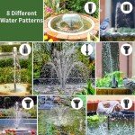 Solar Fountain Pump with Battery and 8 Nozzles