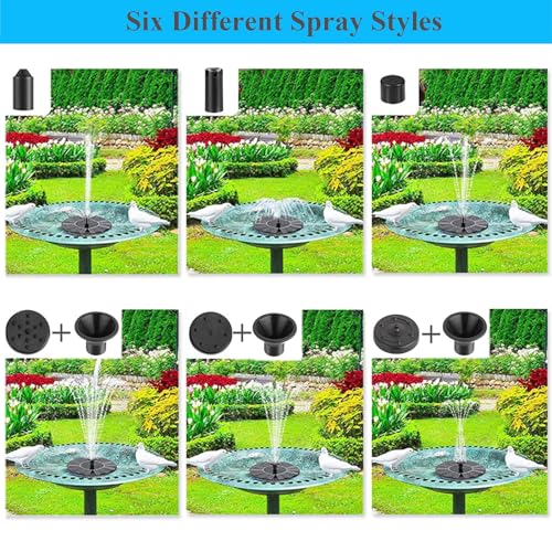 Solar Floating Fountain Pump with Anti-Collision Pole - 6 Nozzles