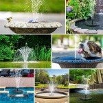 Solar Fountain Pump with 4 Nozzles for Ponds