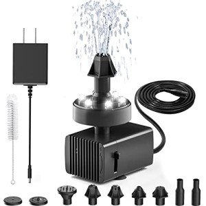 Adjustable Bird Bath Fountain with LED Light