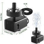 Adjustable Bird Bath Fountain with LED Light