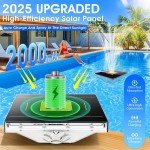 Upgraded Solar Pool Fountain with Light Show