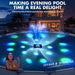 Upgraded Solar Pool Fountain with Light Show