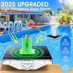 Upgraded Solar Pool Fountain with Light Show