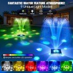Upgraded Solar Pool Fountain with Light Show