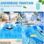 Upgraded Solar Pool Fountain with Light Show