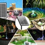 Solar Water Fountain with LED Lights & Remote Control