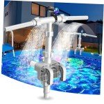 Adjustable Pool Fountain with Lights & Dual Spray