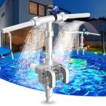 Adjustable Pool Fountain with Lights & Dual Spray