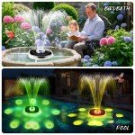 Solar Bird Bath Fountain with Lights - 2025 Upgrade