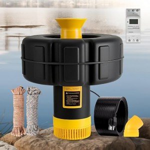 1HP Pond Fountain Aerator with Timer and Power Cord